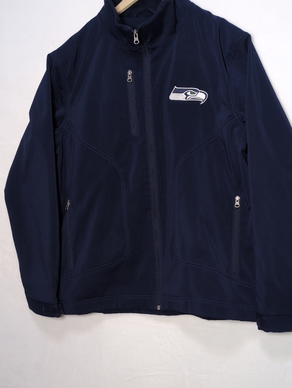 NFL Seattle Seahawks G-III Softshell Fleece Full Zip Jacket Navy Blue Men's M